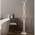 Contemporary morden art aluminum double spiral  linear LED floor lamp standing light